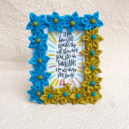 Upcycled Floral Photo Frame | Handmade Sustainable Decor