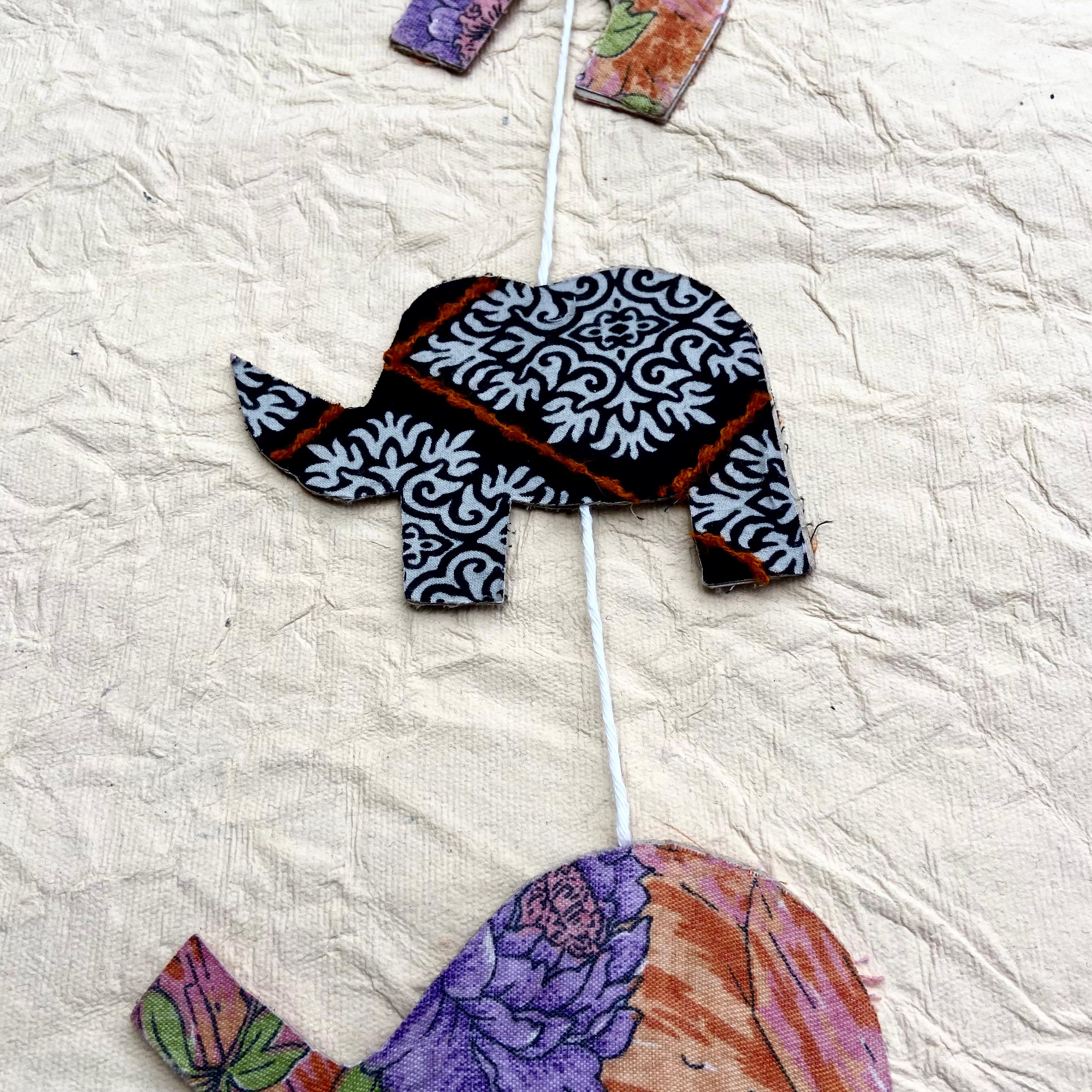 Eco-Friendly Elephant Cloth Dangler | Handcrafted Bohemian Home Decor