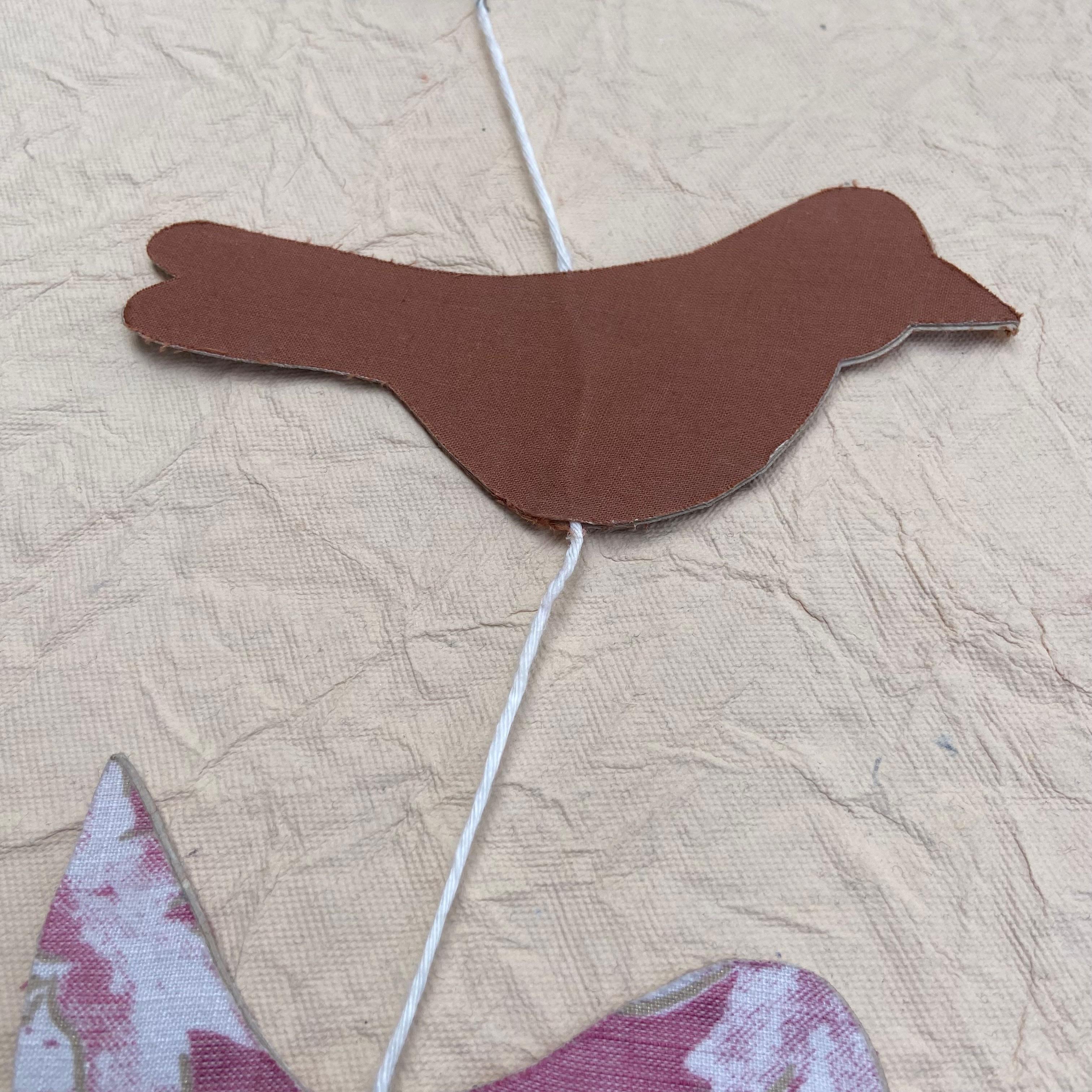 Vibrant Handmade Bird Cloth Dangler | Sustainable Patchwork Decor