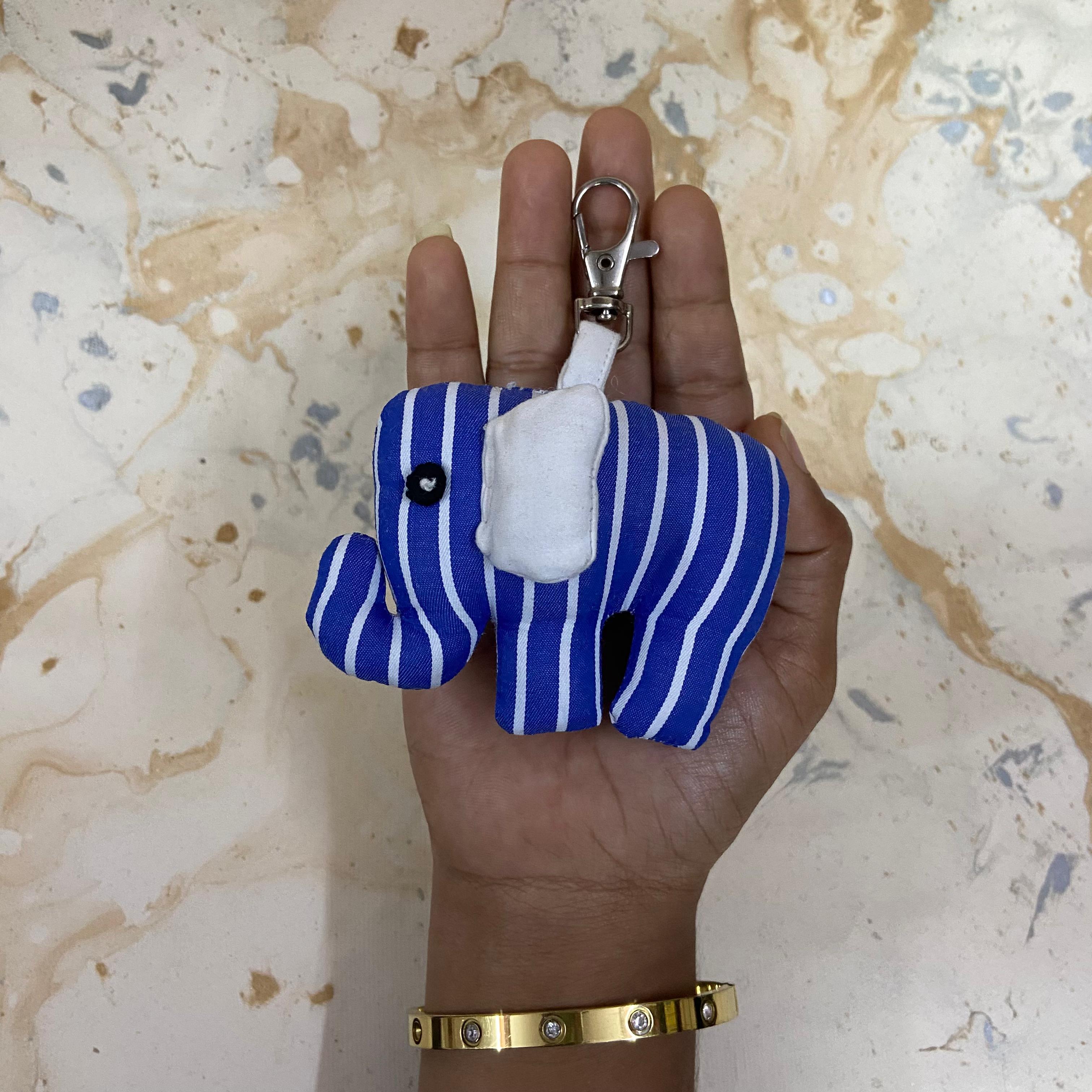 Handmade Fabric Charm (Elephant) | Upcycled, Lucky & Artistic