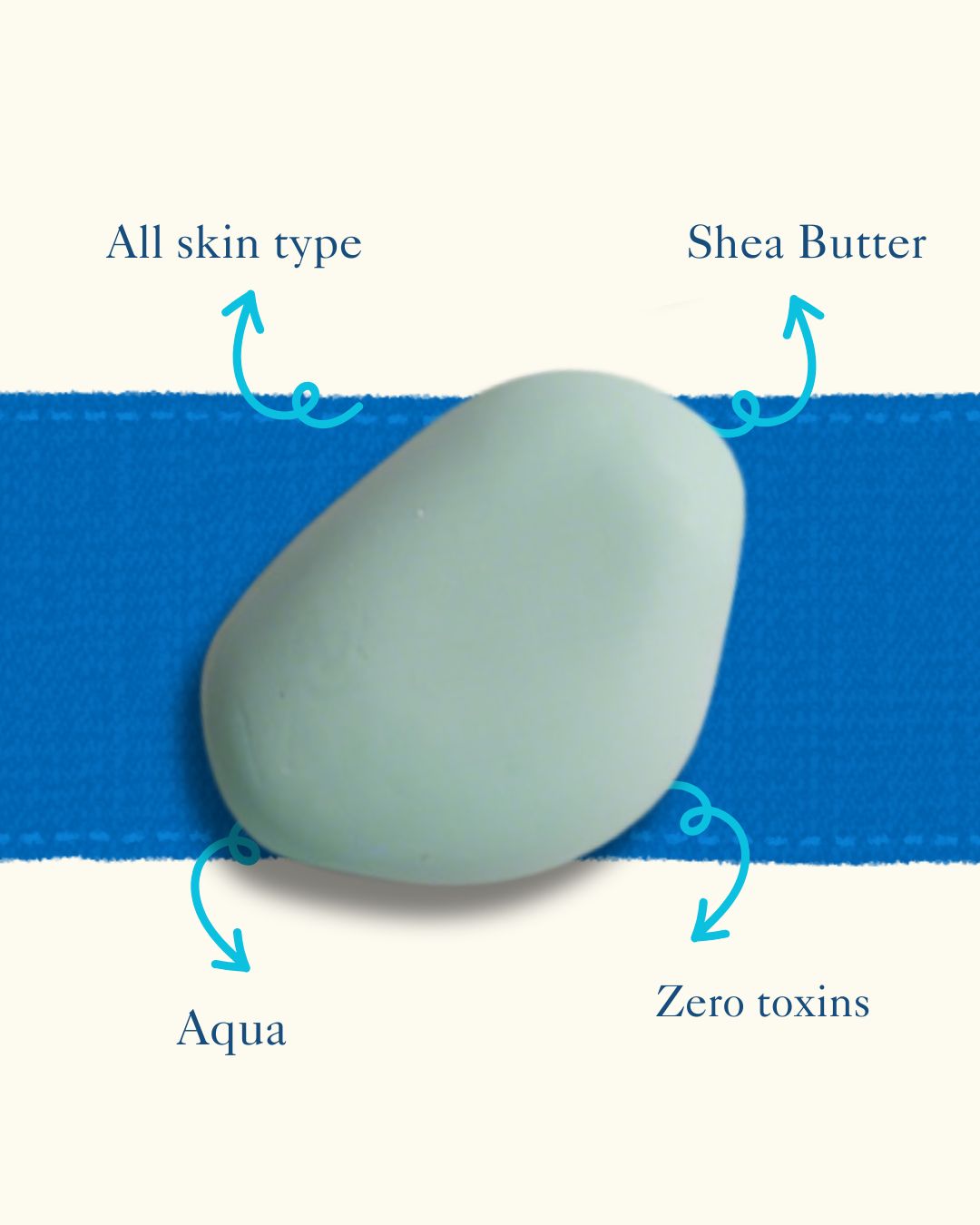 Pebble Shaped Goat Milk and Shea Butter Soap Bar-100 g