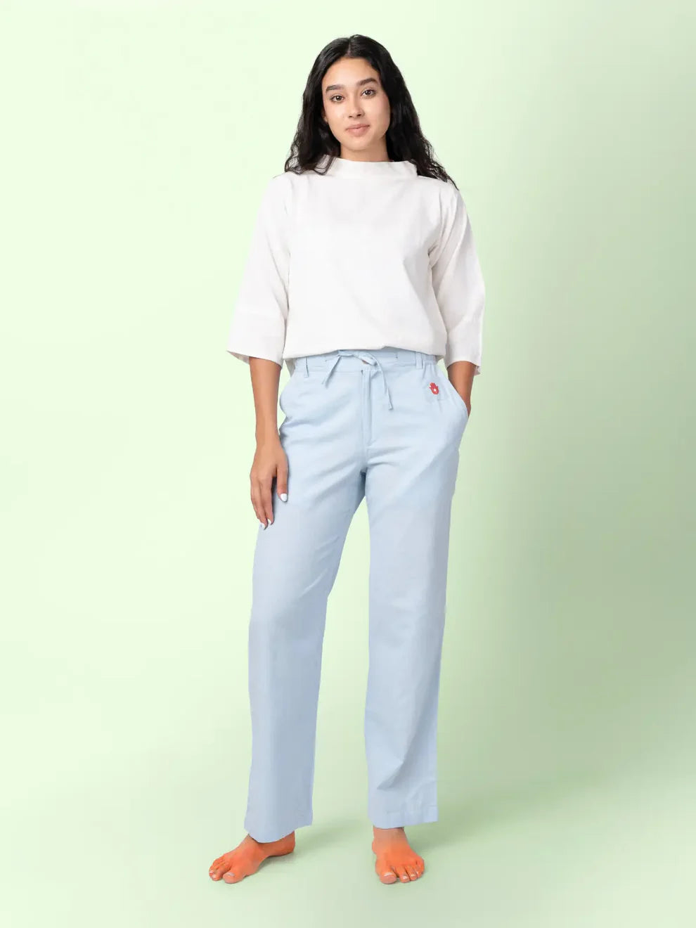 Ecru - Mock Collar Top
