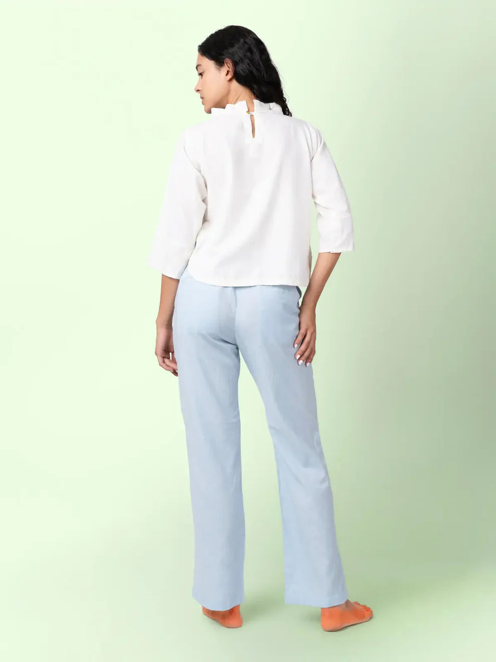 Ecru - Mock Collar Top