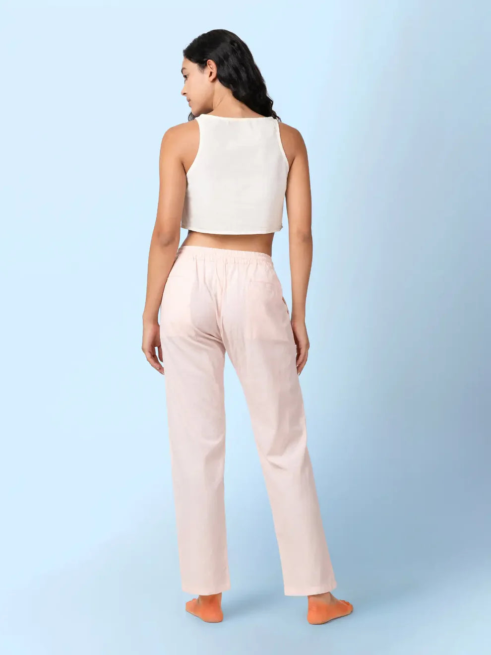 Sol - Natural Sleeveless Crop Top