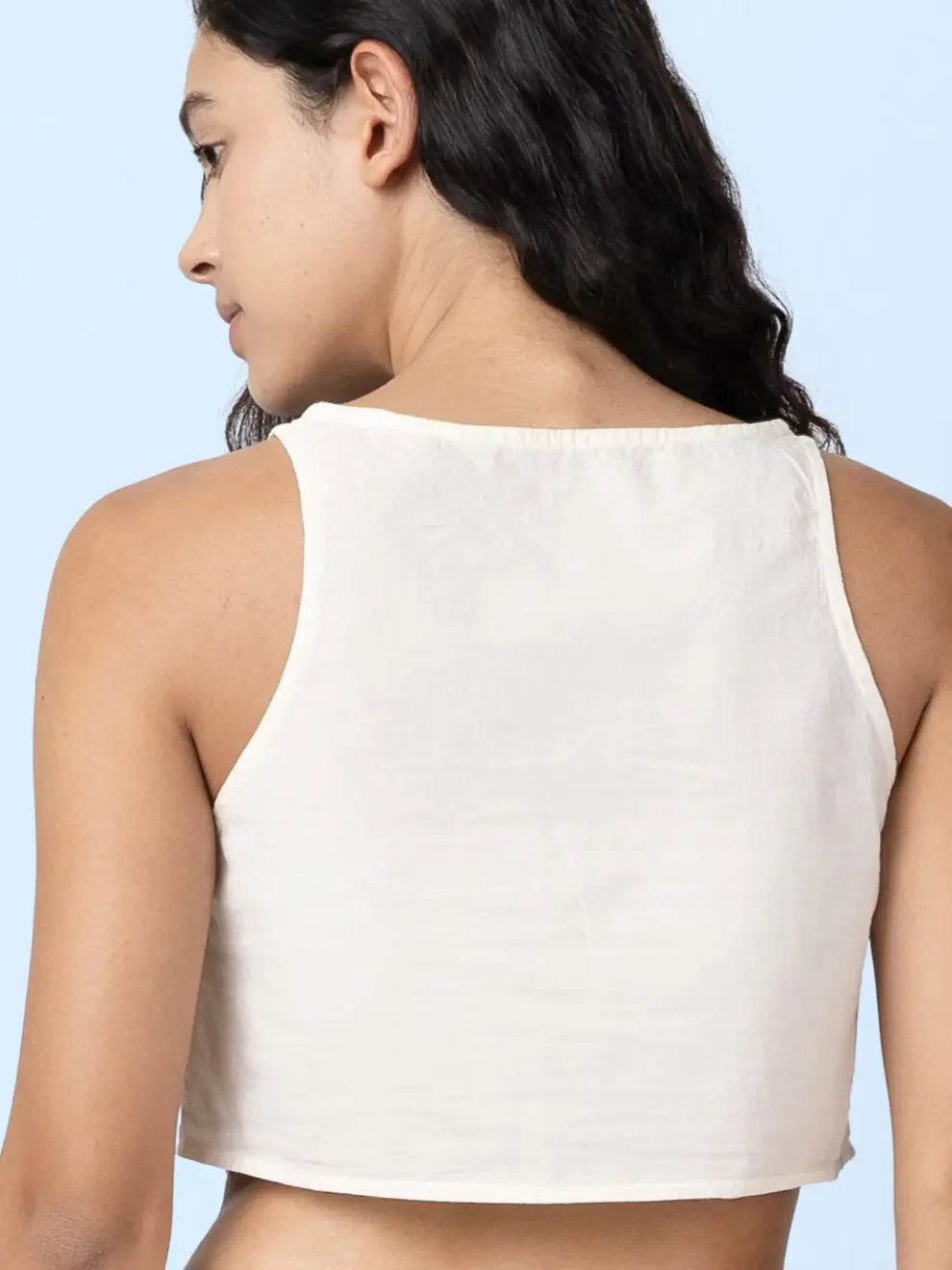 Sol - Natural Sleeveless Crop Top