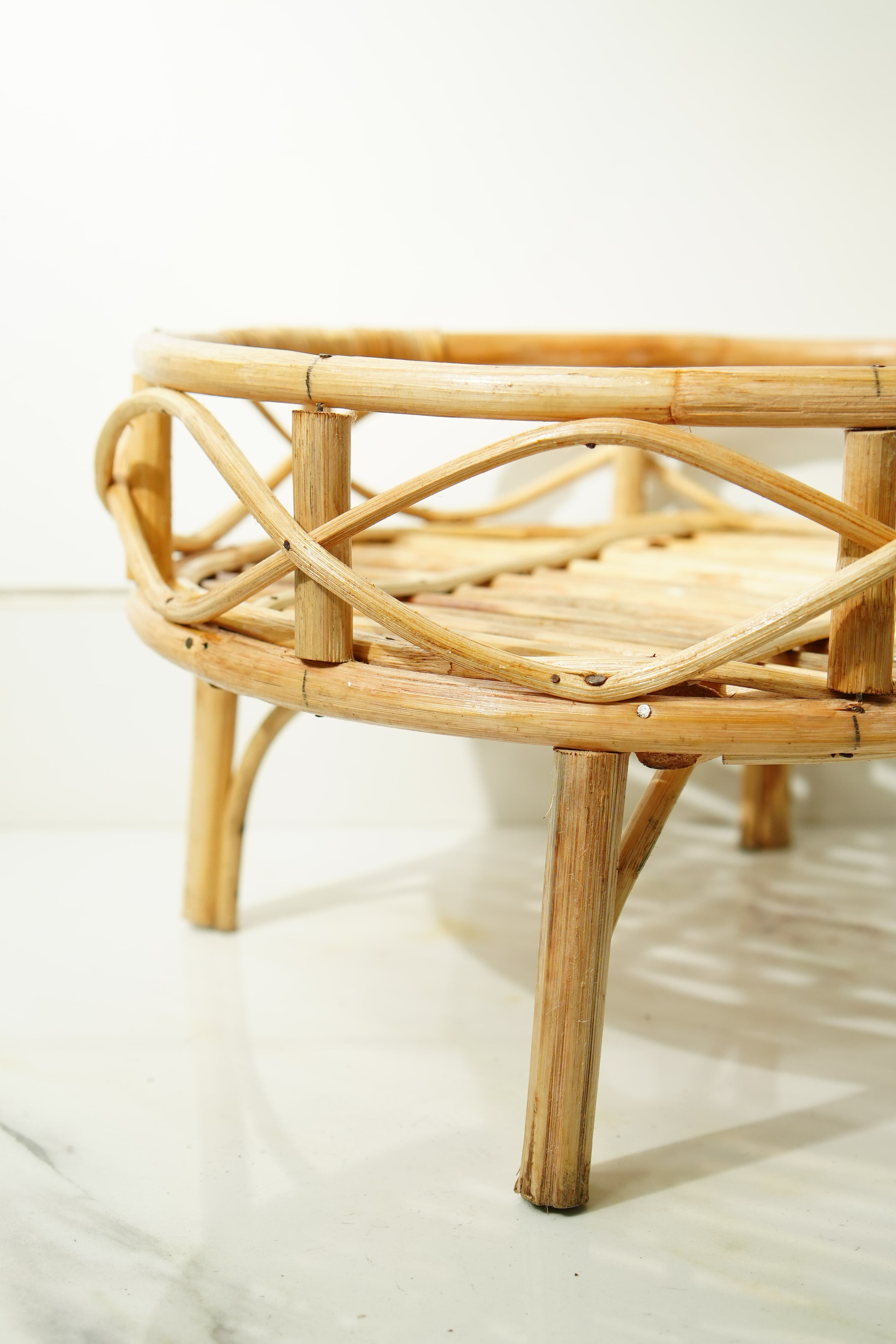 Rattan Bonsai Planter Stand | Handmade Natural Plant Holder