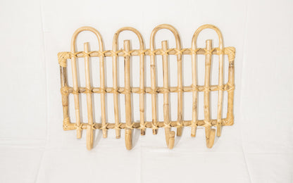 Rattan Hook Organiser | Handmade Wall Hanger for Keys & Essentials