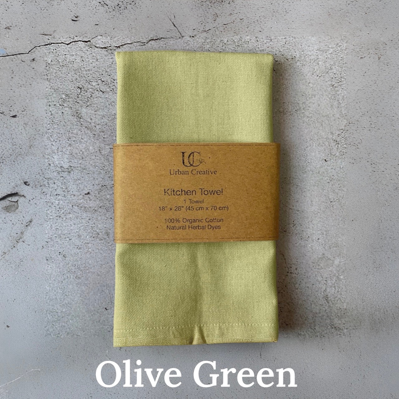 Organic Cotton Kitchen Towels with Plant Based Dyes -18" x 27"