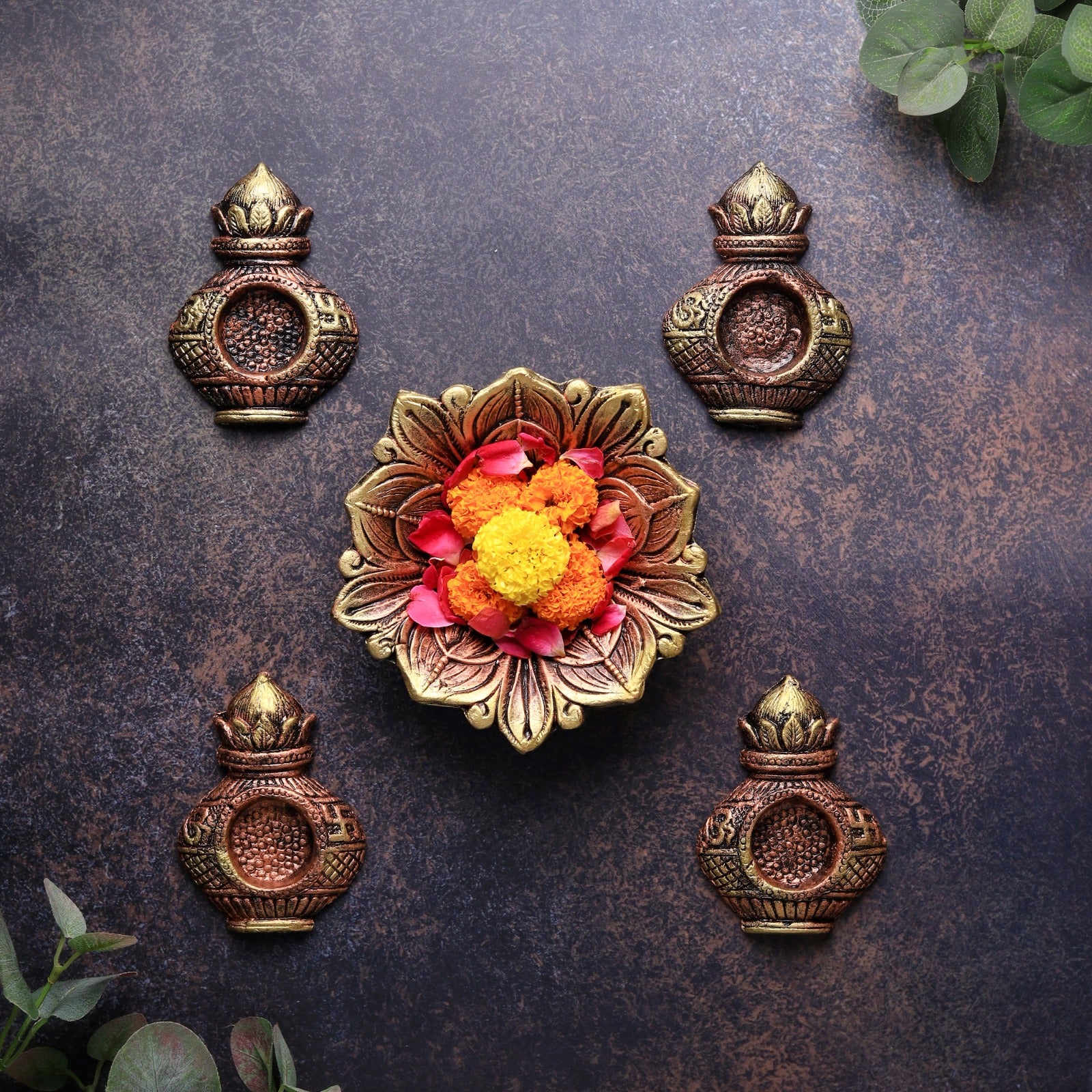 Kalash T Light Set – Indian Ethnic Lighting