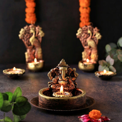 Ganesh Bowl Diya – Traditional Ethnic Decor