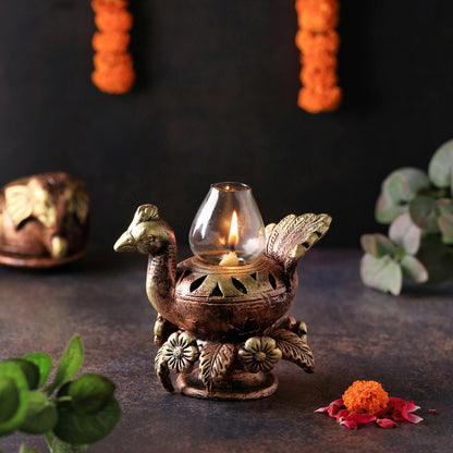 Peacock Akand Jyot – Ethnic Decorative Lighting