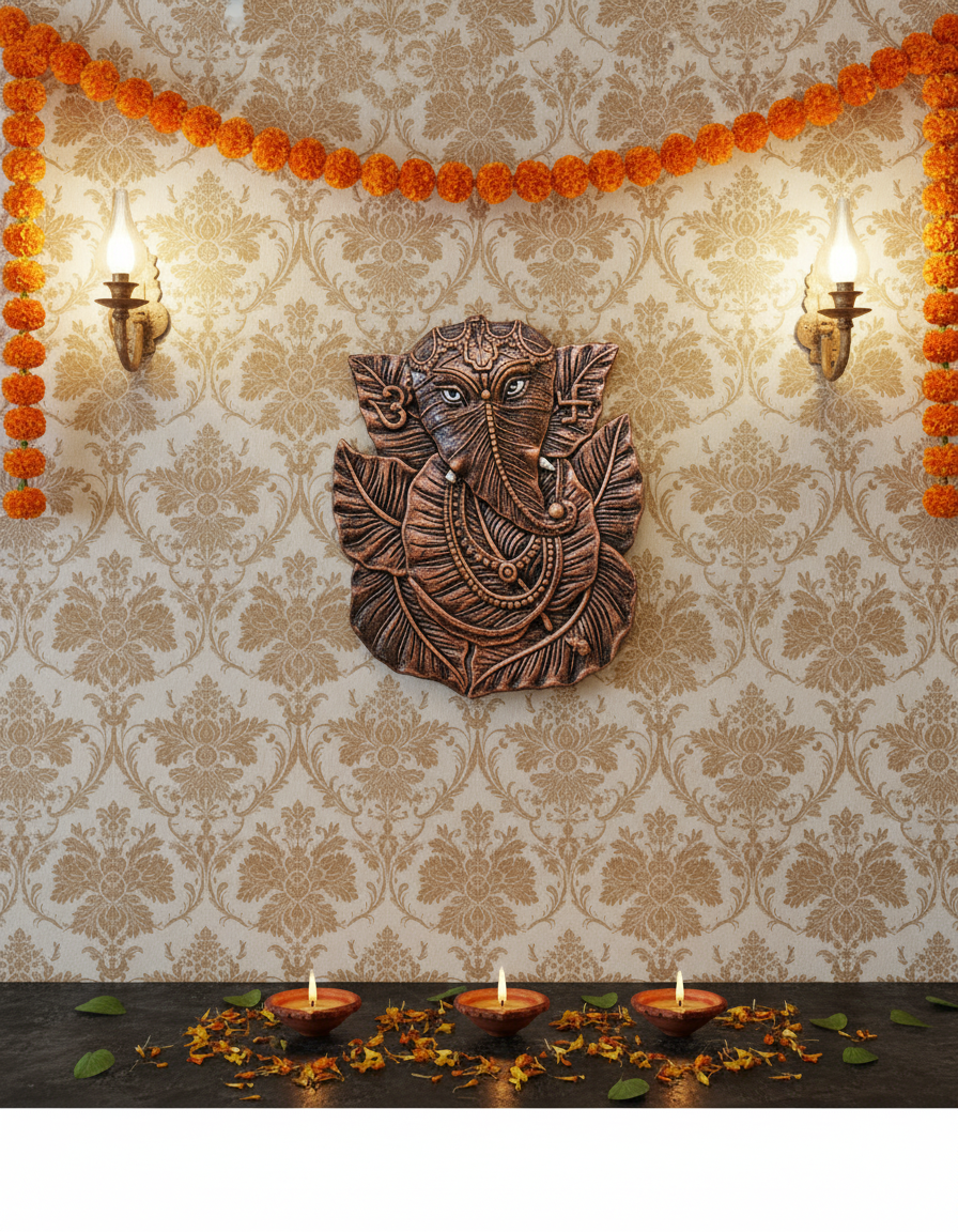 Ganesh Patta Hanging Plate – Traditional Decor