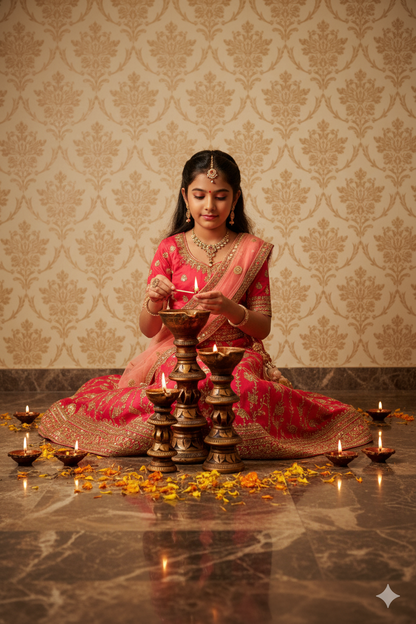 Candle Stand Set – Handmade Festive Decor