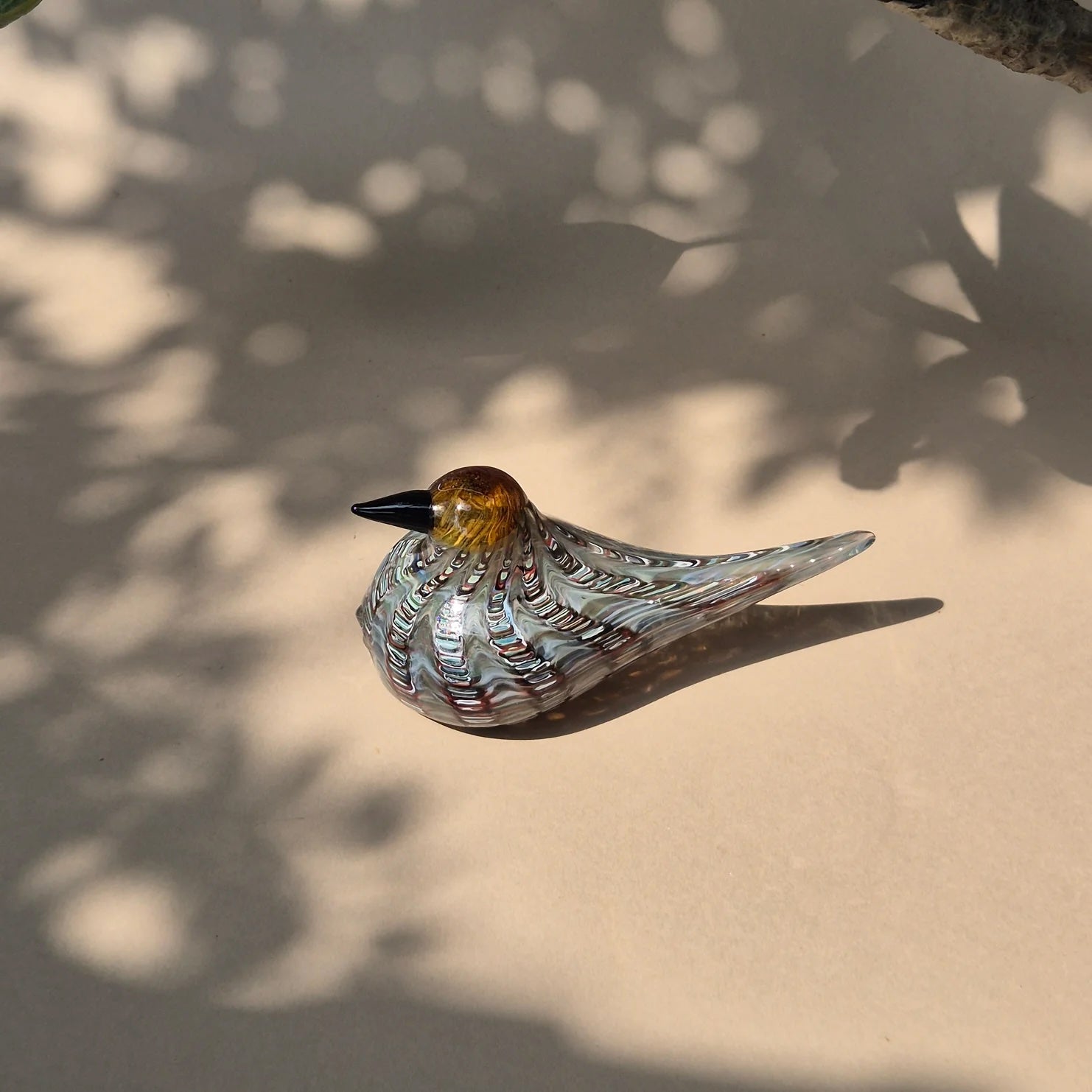 Ashley Sparrow Glass Bird Figurine – Decorative Art Piece