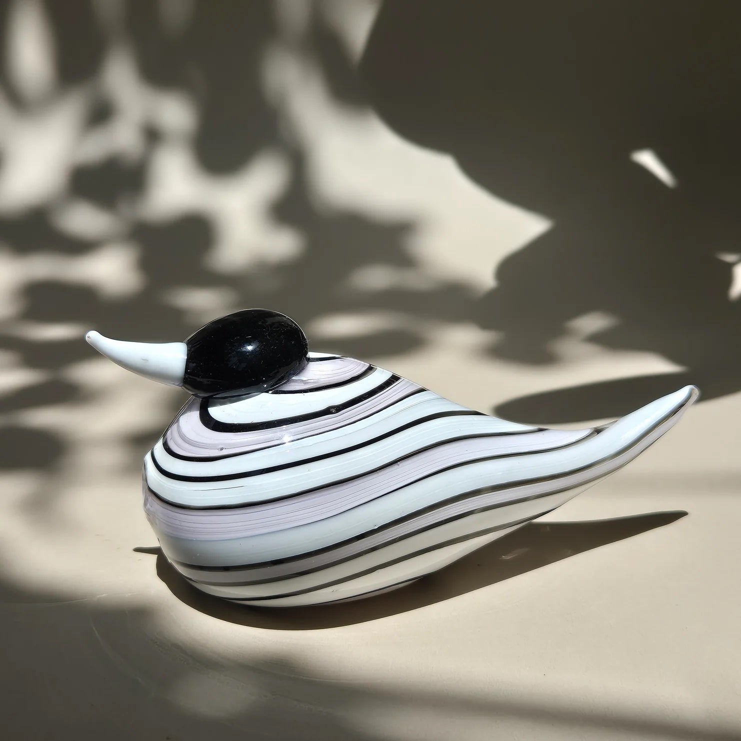 Luna Whisper Glass Bird Figurine – Collectible Decor Piece