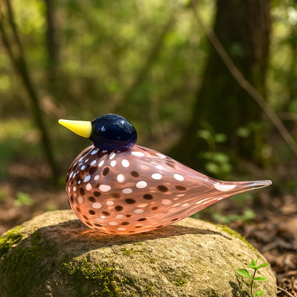 Blush Breeze Glass Bird Figurine – Handmade Gift Decor