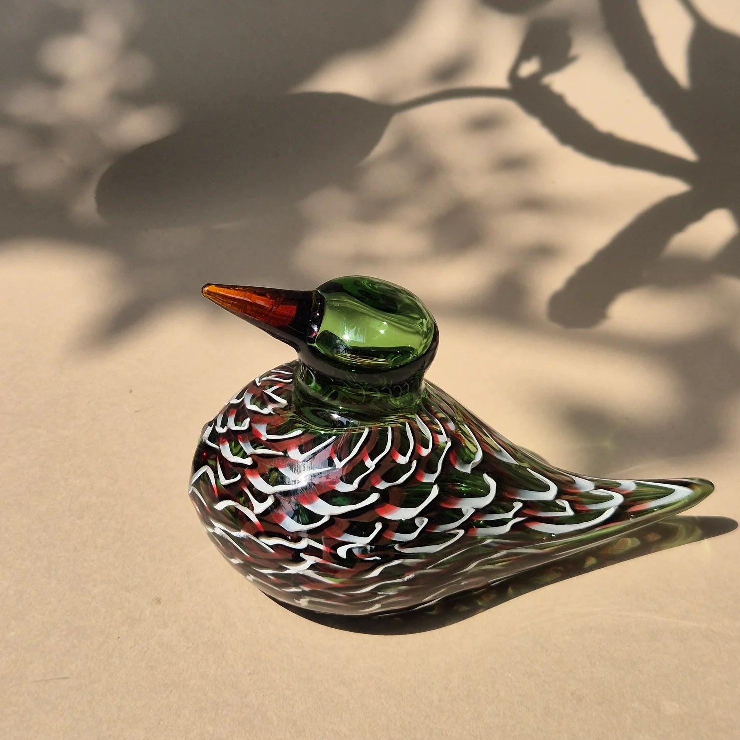 Glass Bird Figurine – Autumn Song Decorative Showpiece