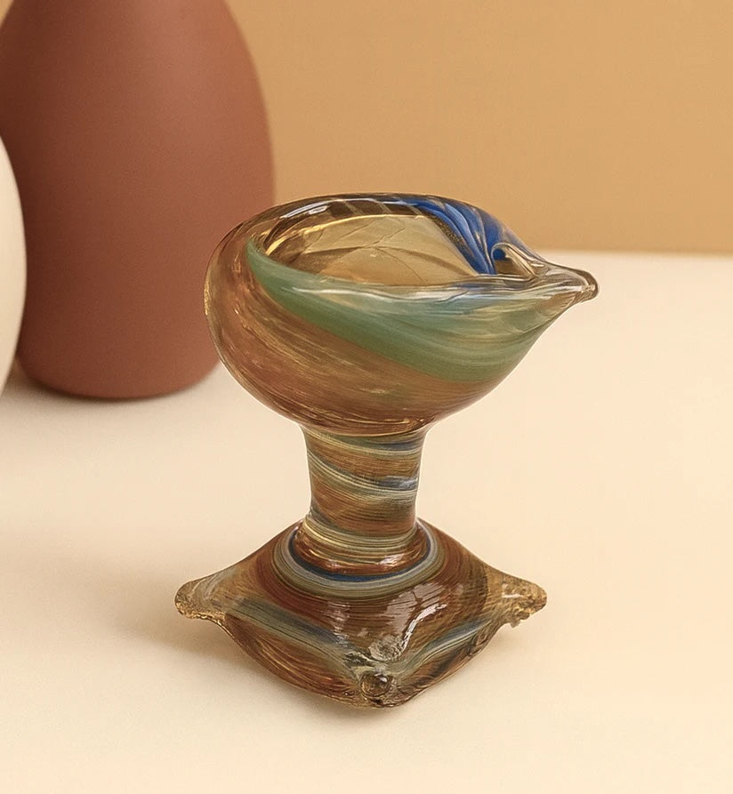 Kalyani Jyot – Art Glass Puja Diya Handcrafted Deep