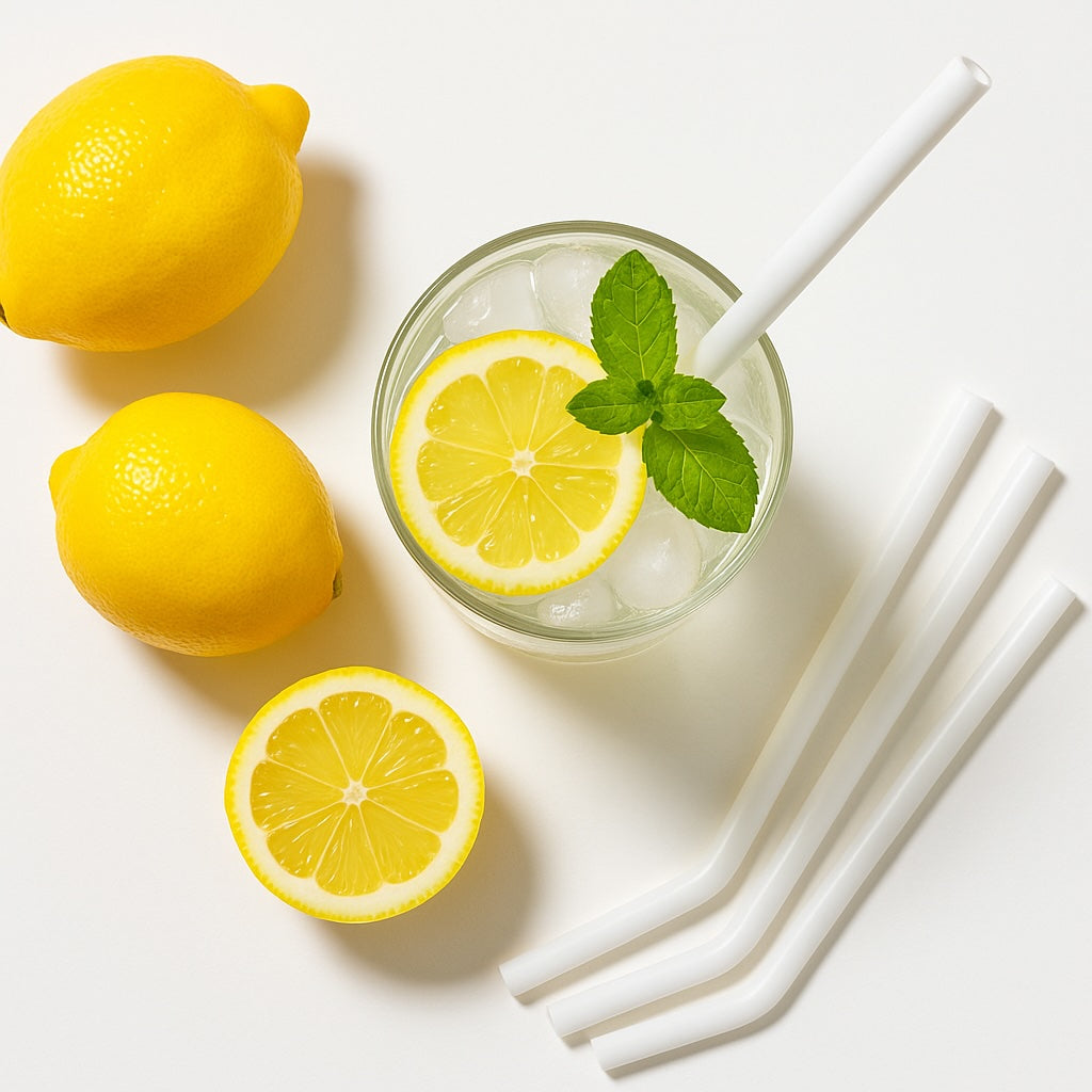 Opal Glass Straws Reusable (set of 6)