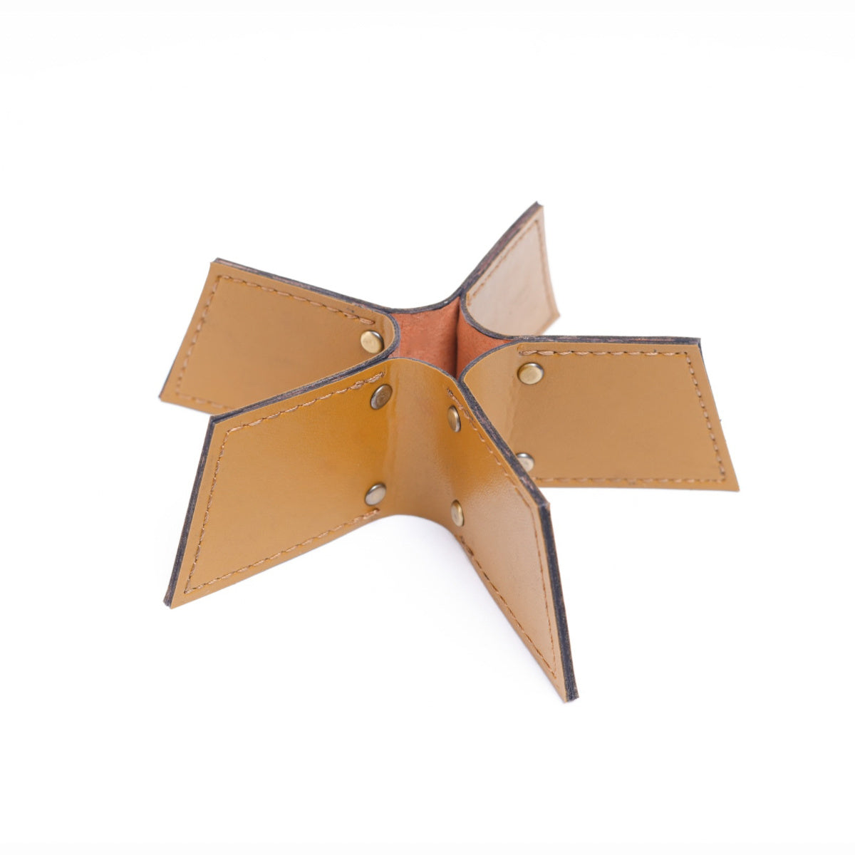Vegan Leather Festive Decor Handcrafted Christmas Candleholder