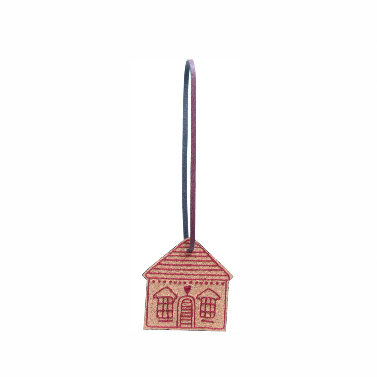 Vegan Leather Festive Decor Handcrafted Christmas House (Gingerbread)