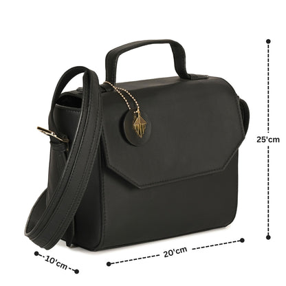 Asteria Vegan Leather Women's Sling Bag (Black)