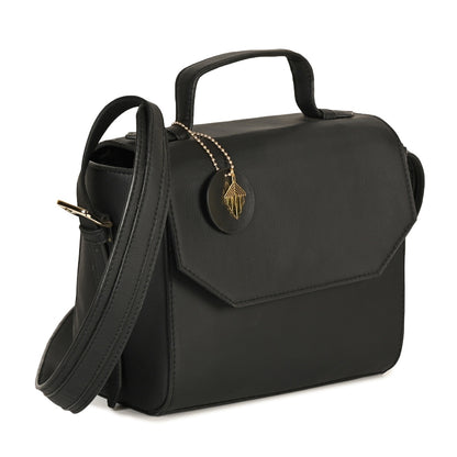Asteria Vegan Leather Women's Sling Bag (Black)