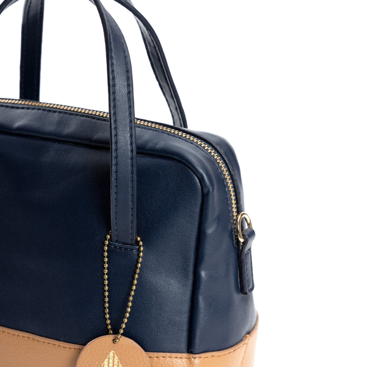 Vanadey (Navy blue & Caramel) | Women's Bag made with Cactus Leather