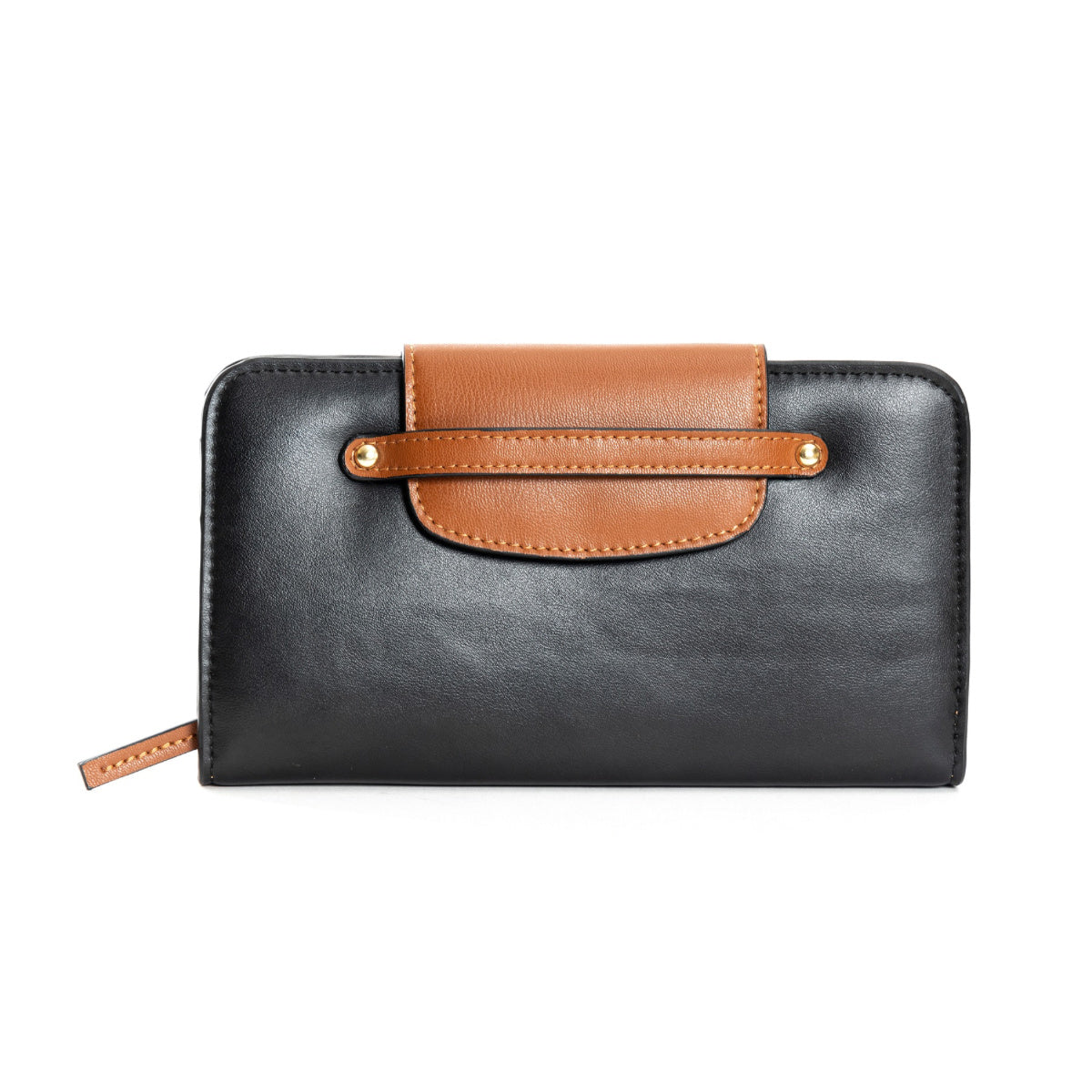 Cybele- Black & Gingerbread | Apple Leather Wallets