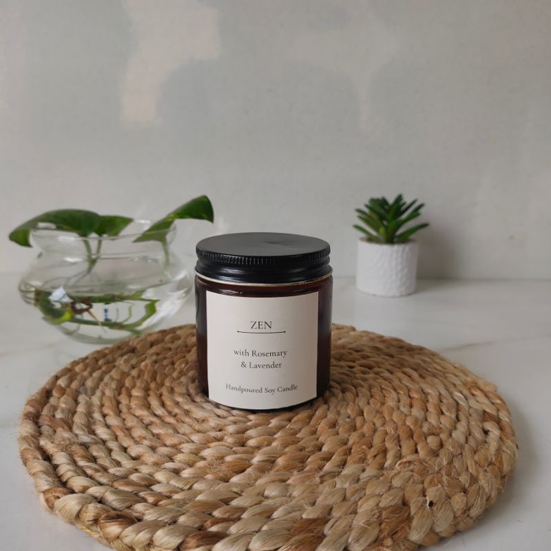 Zen Scented Soy Wax Candle – Relaxing Aromatherapy
