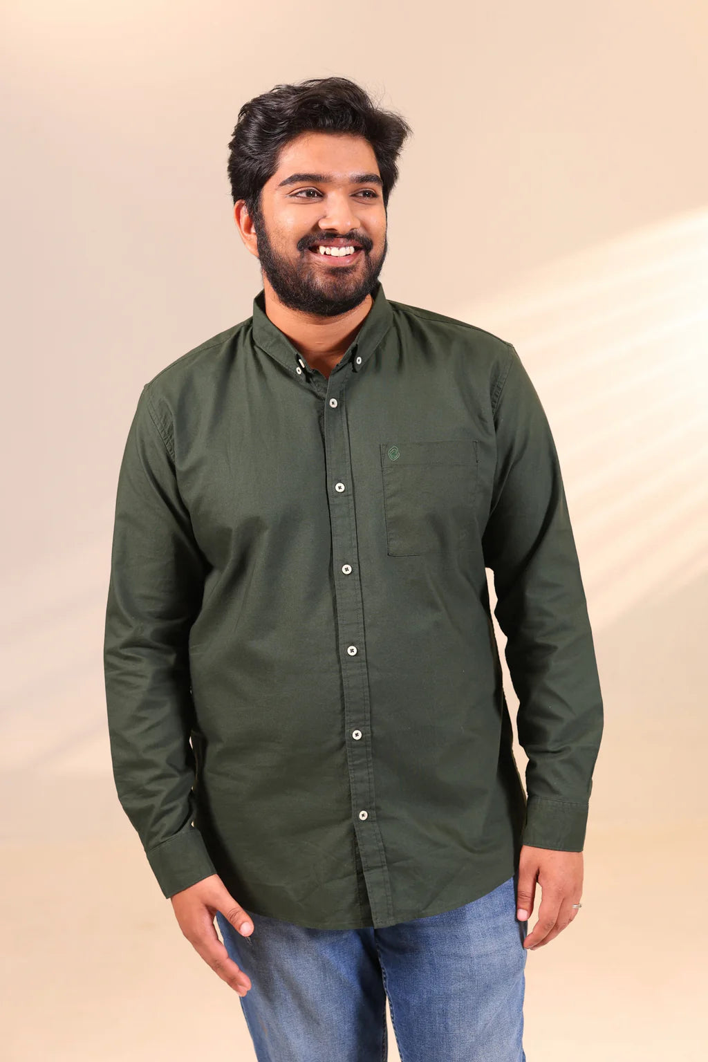 Men’s Rainforest Green Cotton Shirt