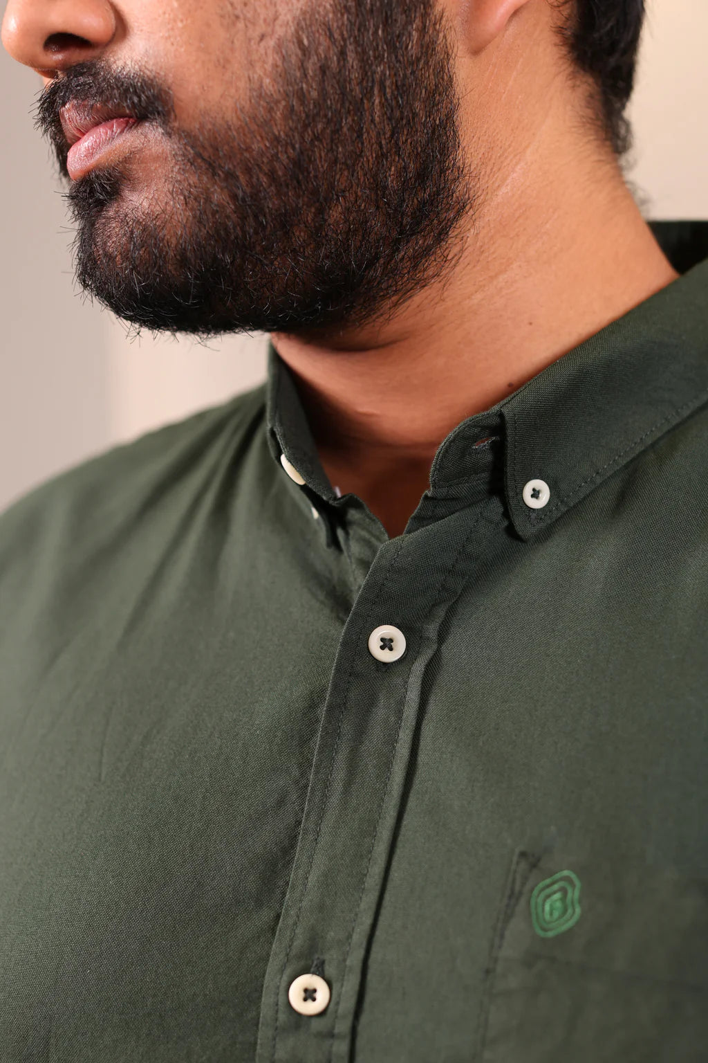 Men’s Rainforest Green Cotton Shirt