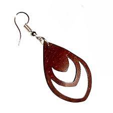 Coconut Shell Earrings / Almond shape