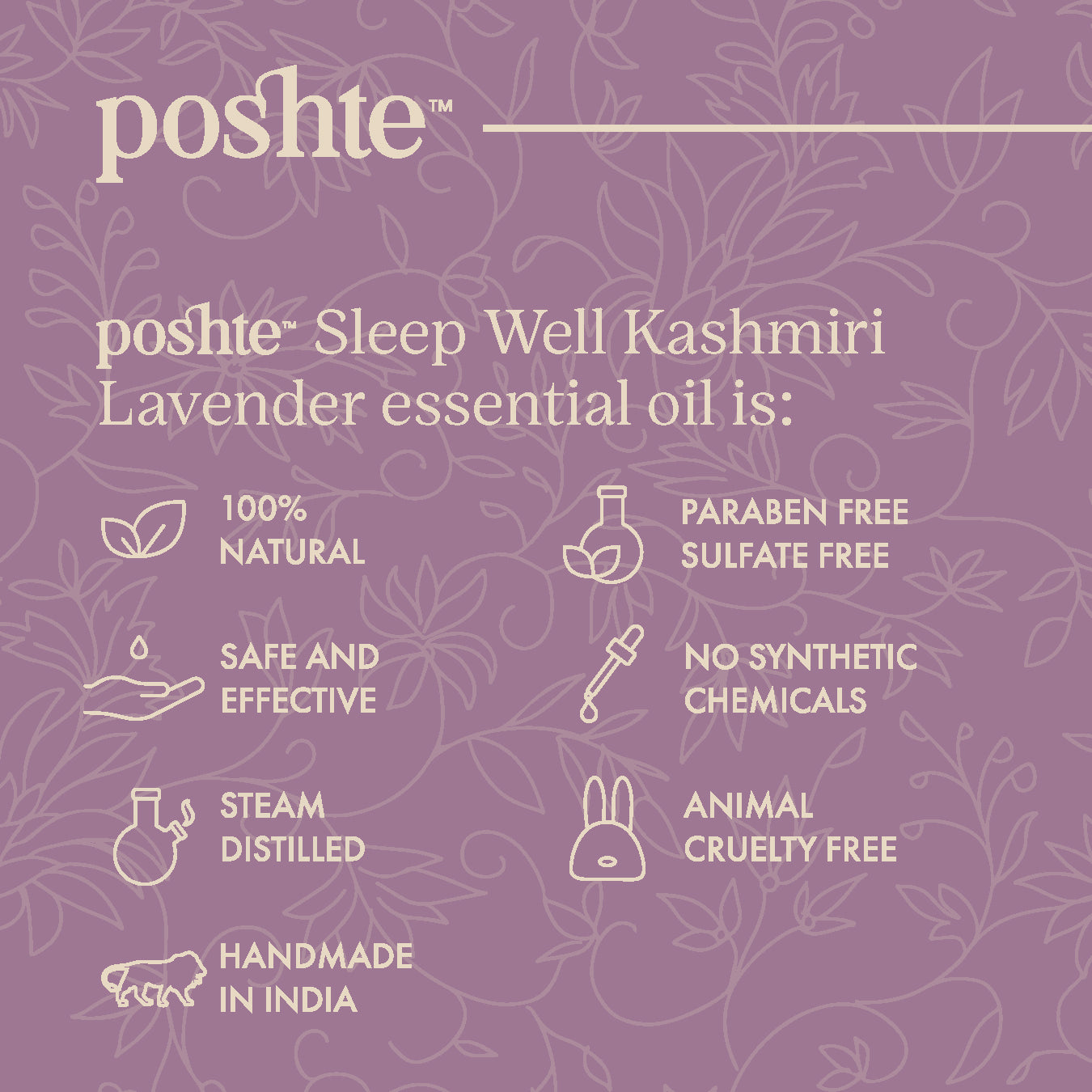 Sleep Well - Pure Kashmiri Lavender Essential Oil - 12ml