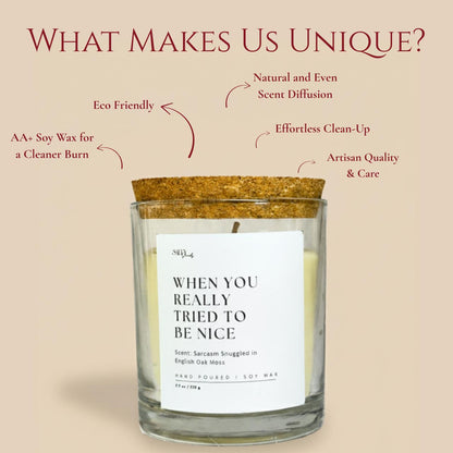 English Oak Moss Scented Soy Wax Candle