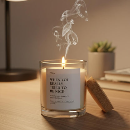 English Oak Moss Scented Soy Wax Candle