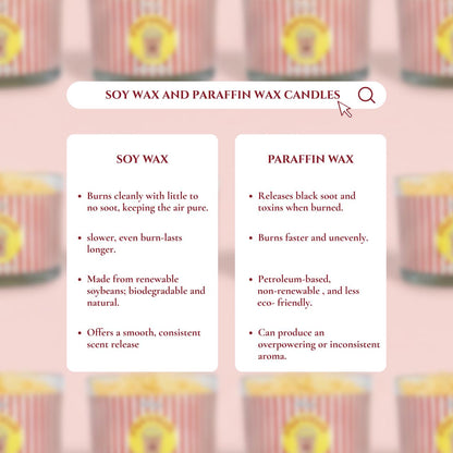 Popcorn Scented Candle- Movie Night Aroma Candle