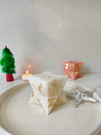 Star Shaped Soy Wax | Hand-Poured Christmas Decorative Candle