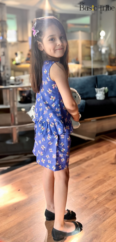 Elegant Wind Beneath My Wings Purple Cotton Co-ord Set