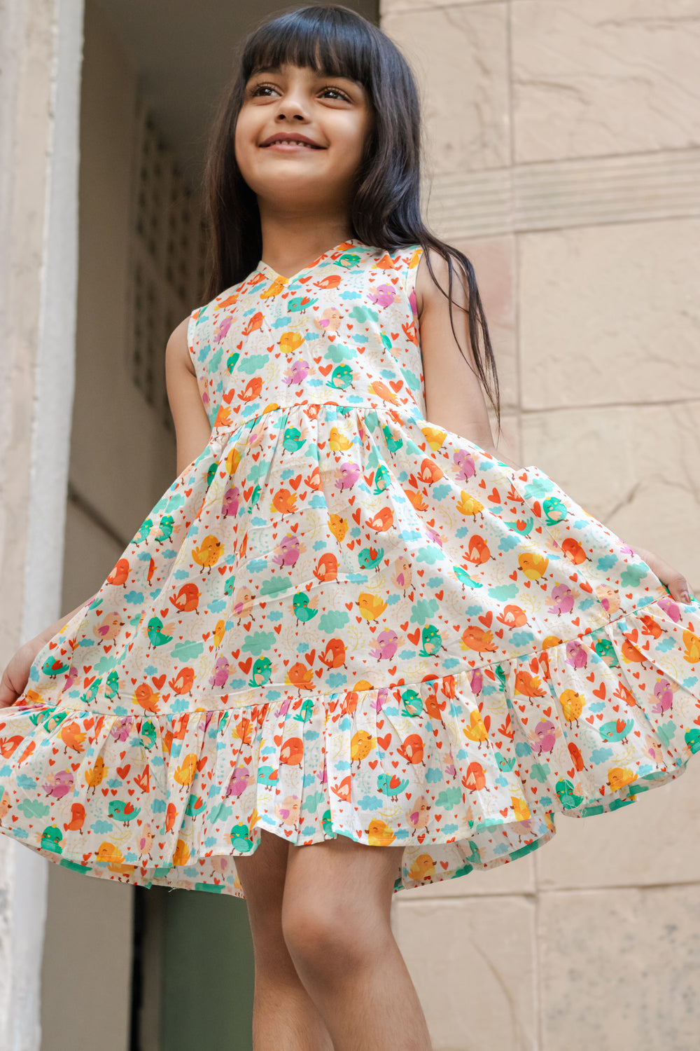 Little Sprout Dress I Twitter Print Cotton Dress