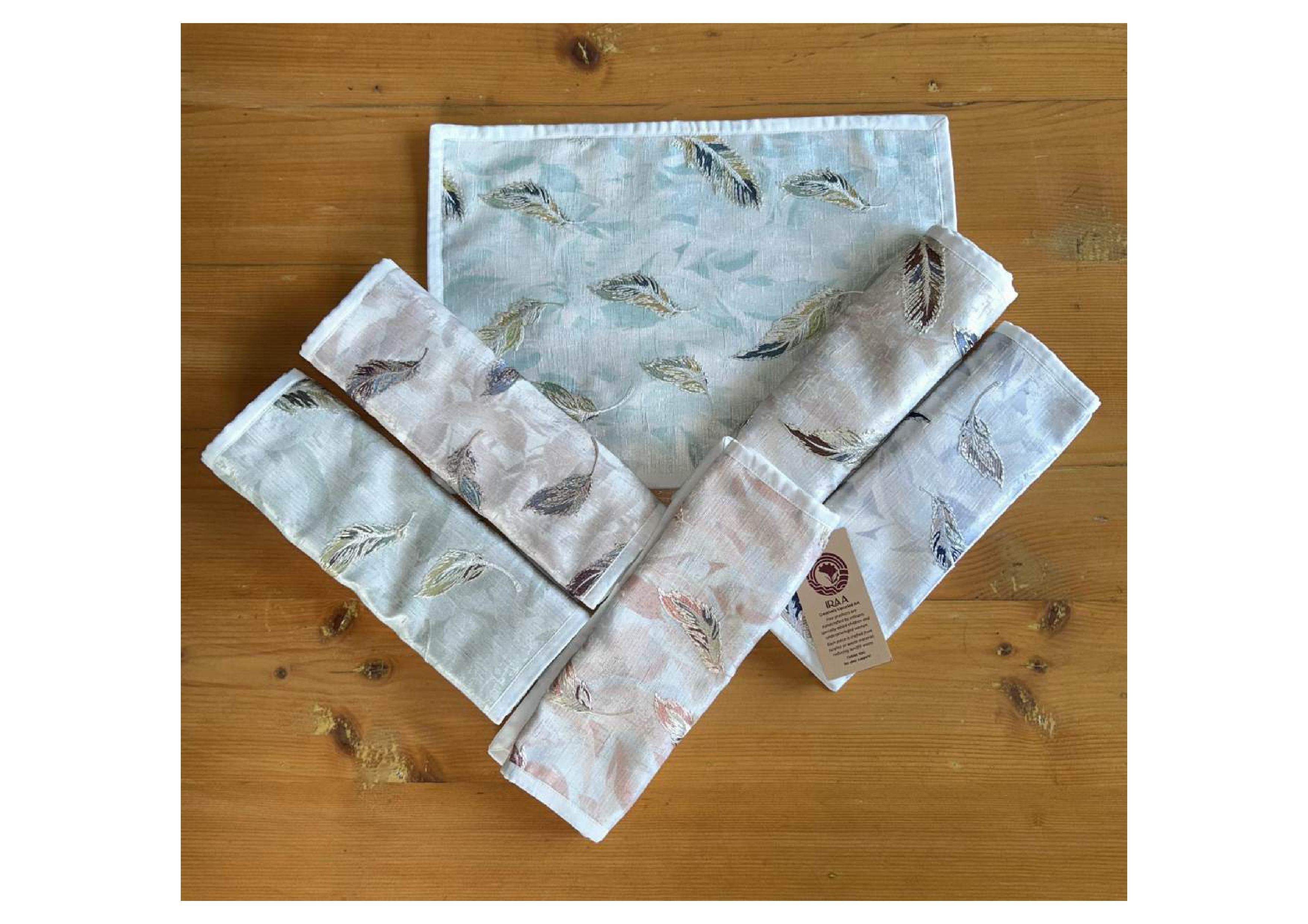 Upcycled Cloth Handwoven Table Mats – Set of 10