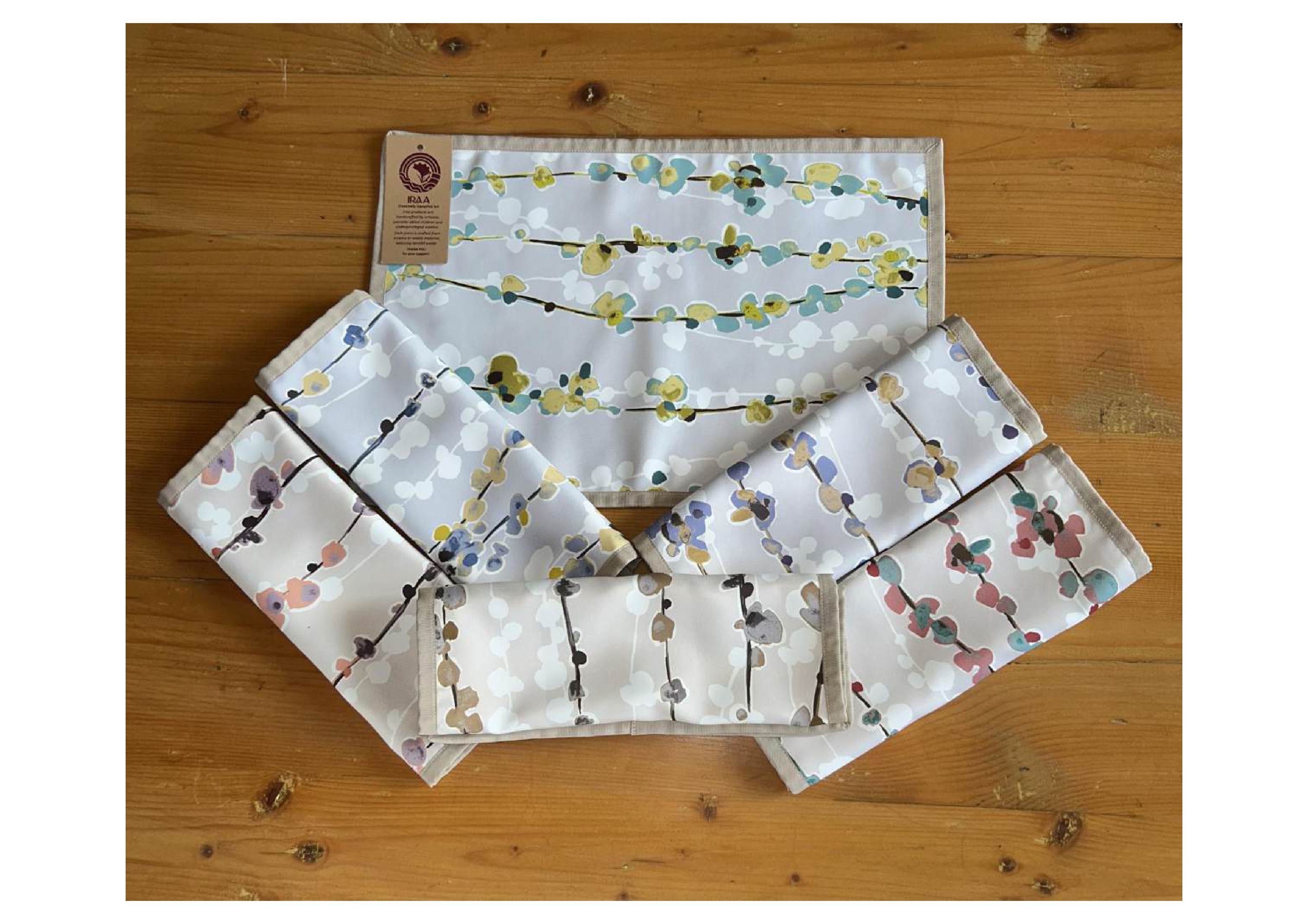 Upcycled Cloth Handwoven Table Mats – Set of 10