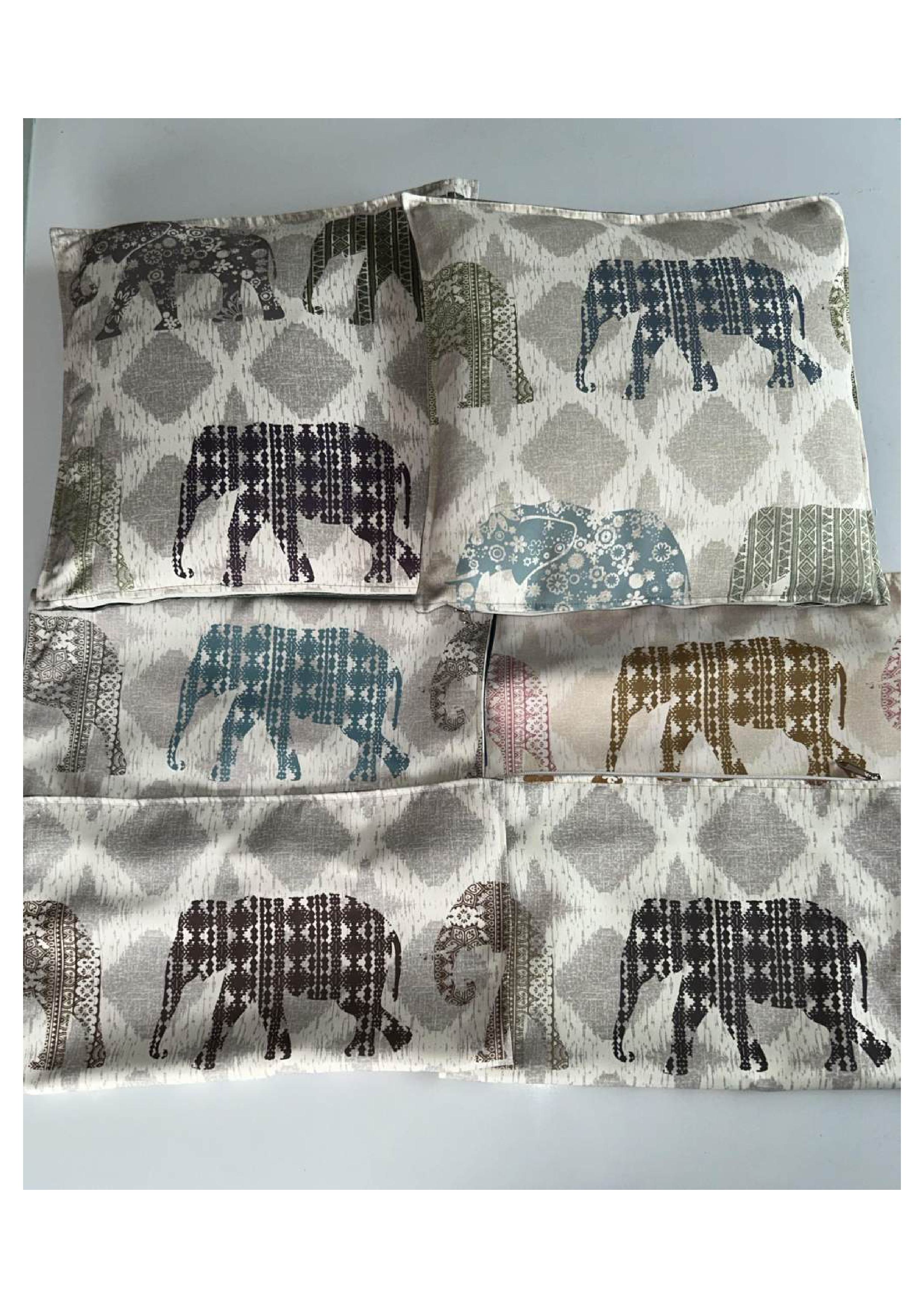 Handcrafted Cushion Covers – Set of 6 | Upcycled Cloth Textures