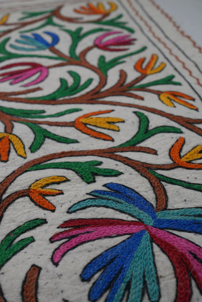 Handmade Namda Bedside Runner | Kashmiri Wool Felt Rug