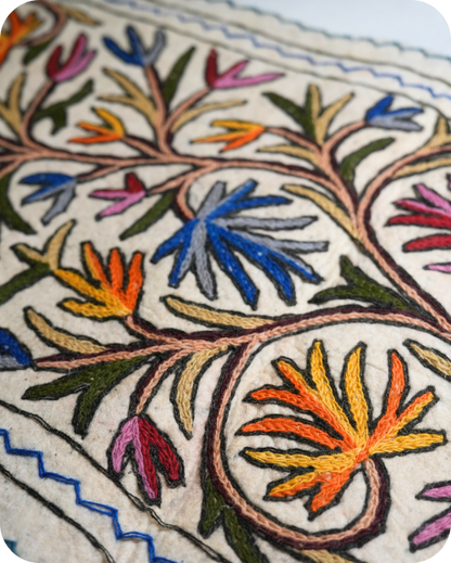 Handmade Namda Bedside Runner | Kashmiri Wool Felt Rug