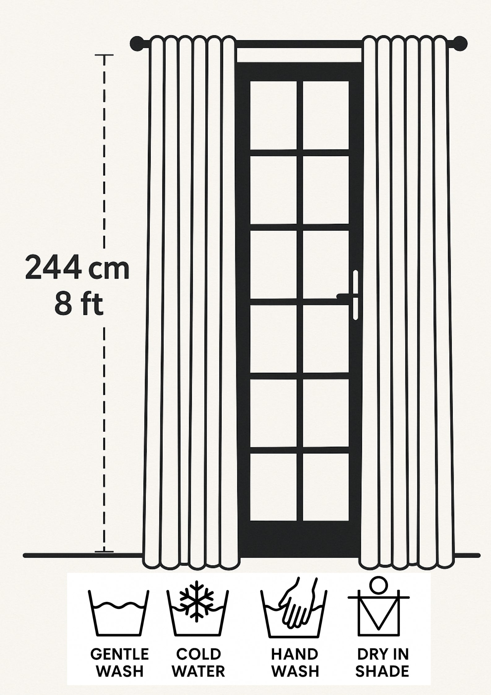 White Floral Bengal Hand Embroidery Semi Sheer Curtain