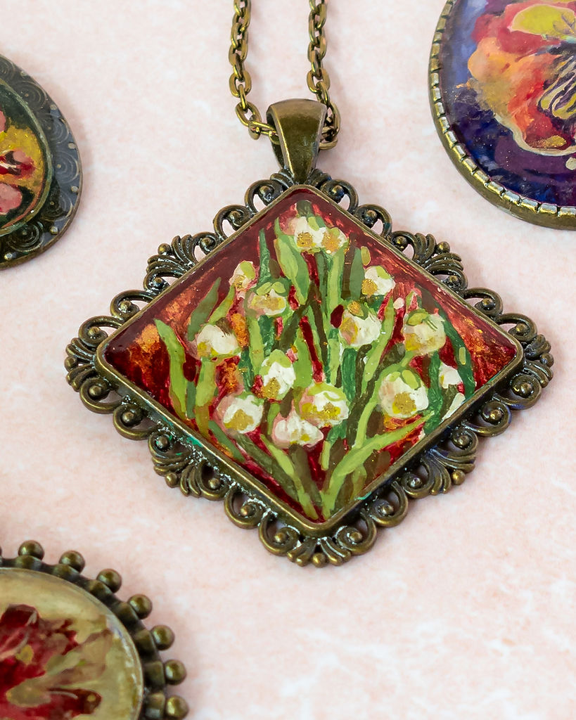 Resin Art Necklace| Handcrafted Resin Accessories for Women