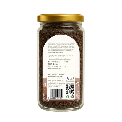 Cacao Nibs | Crunchy & Nutritious | High in Magnesium | 125g