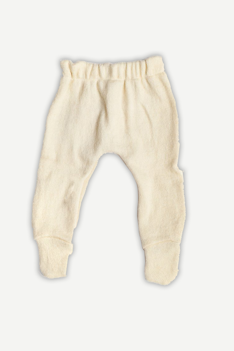 Pure Wool Footie Lower | Herbal Dyed with Devdaru for Comfort & Immuni