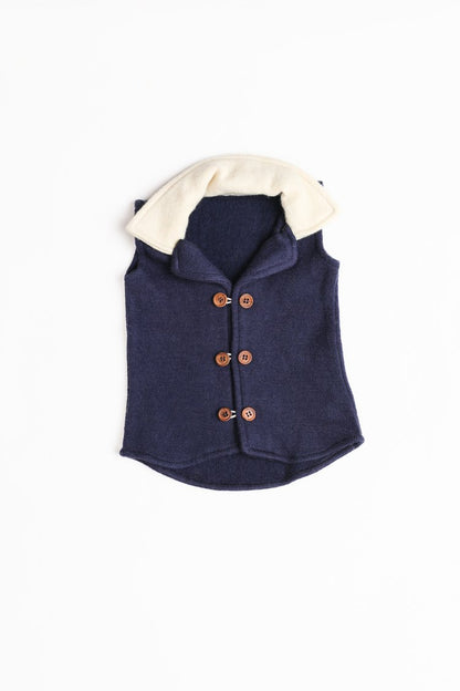 Pure Wool Waistcoat | Herbal Dyed with Schisandra for Calm & Comfort